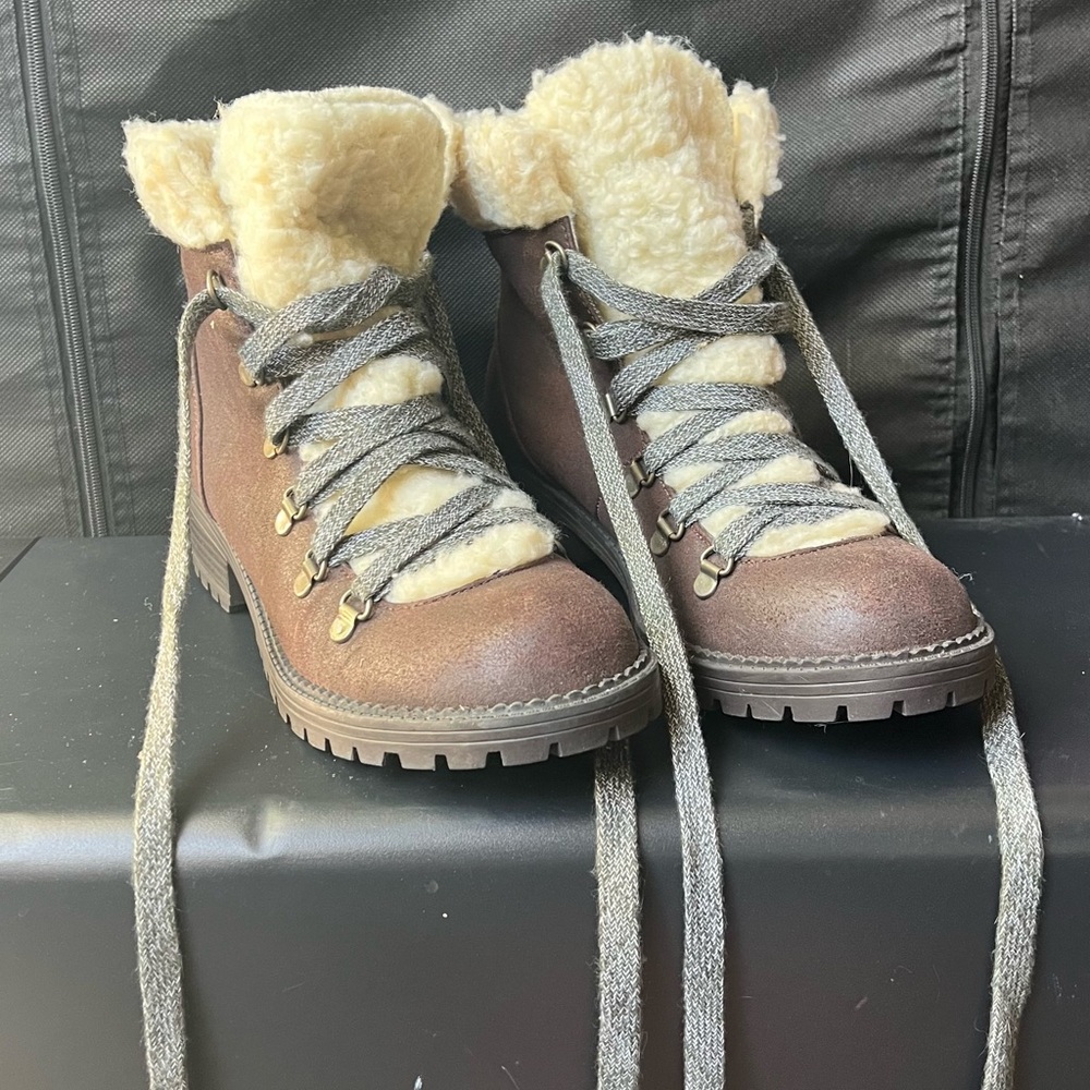 Madden Girl Brown Shearling Winter Boots